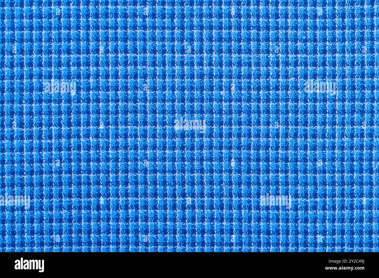 Blaues kariertes Tuch als Hintergrundmaterial Stockfoto