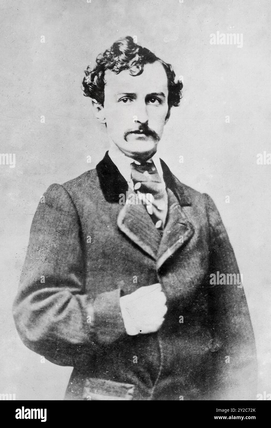 Porträt von John Wilkes Booth, Attentäter des US-Präsidenten Abraham Lincoln, unbekannter Autor und Datum Stockfoto