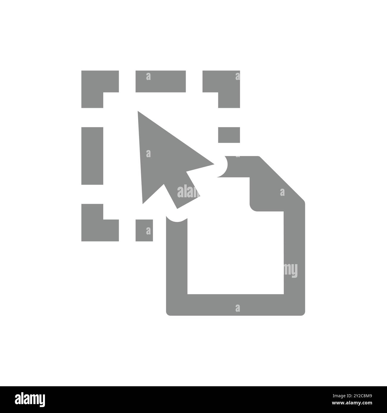 Symbol für Dateivektor per Drag-and-Drop hochladen. Datensymbol wird hochgeladen. Stock Vektor