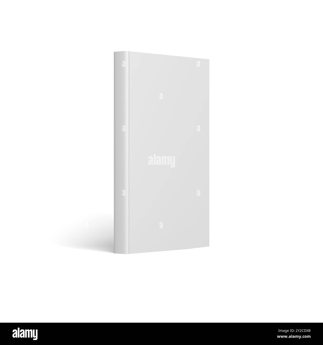 Buch isoliert auf weißem Hintergrund. Modell. Leer. 3D-Abbildung. Stockfoto