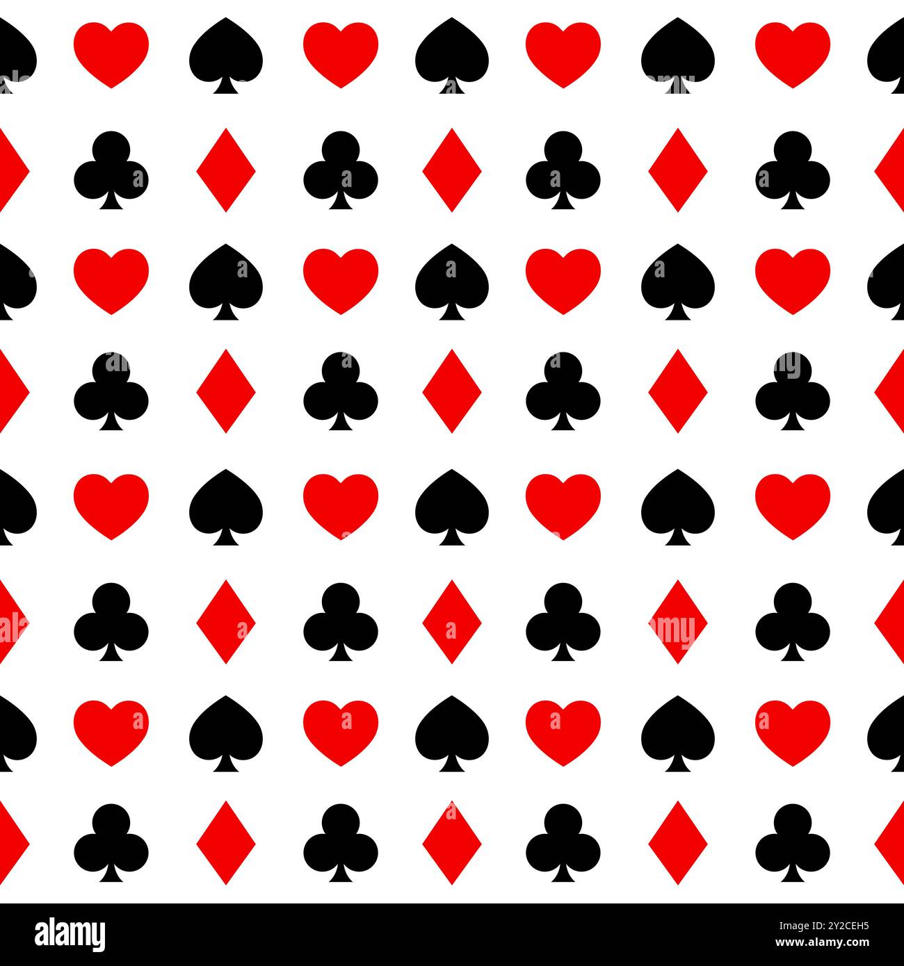 Spielkartensymbole nahtlose Musterstruktur Stock Vektor