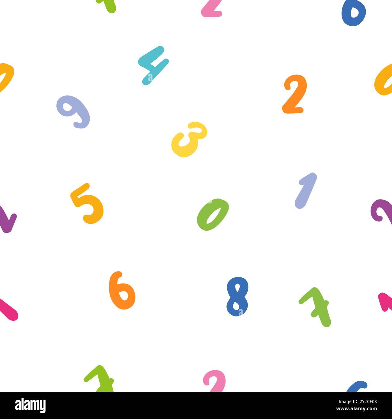 Nahtloses Muster, Zahlen, bunte Textur Stock Vektor