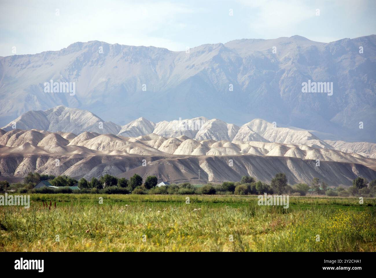 Die Landschaft Kirgisistans in Zentralasien Stockfoto