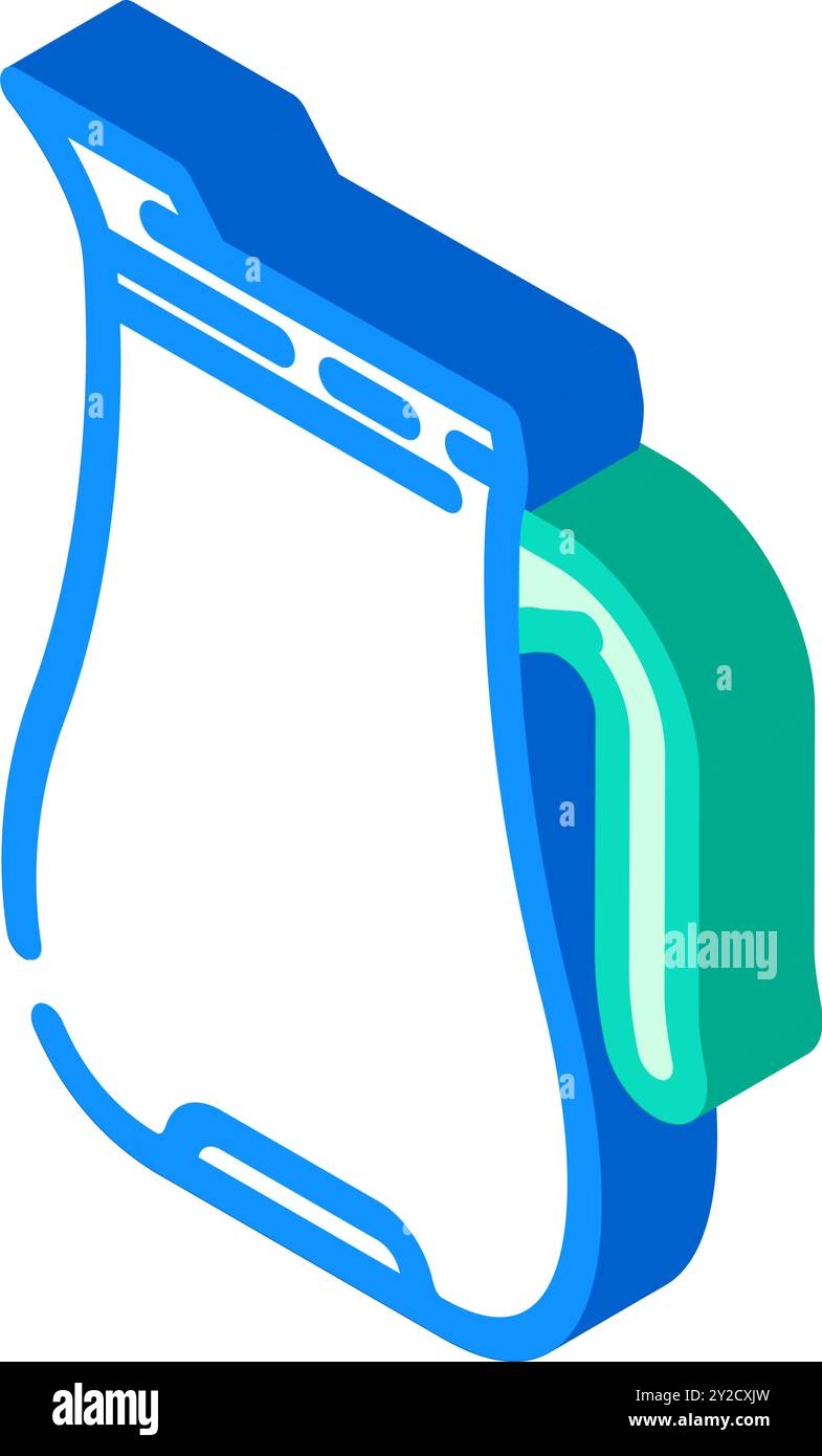 Isometrische Symbolvektorgrafik des Kannenglaspakets Stock Vektor