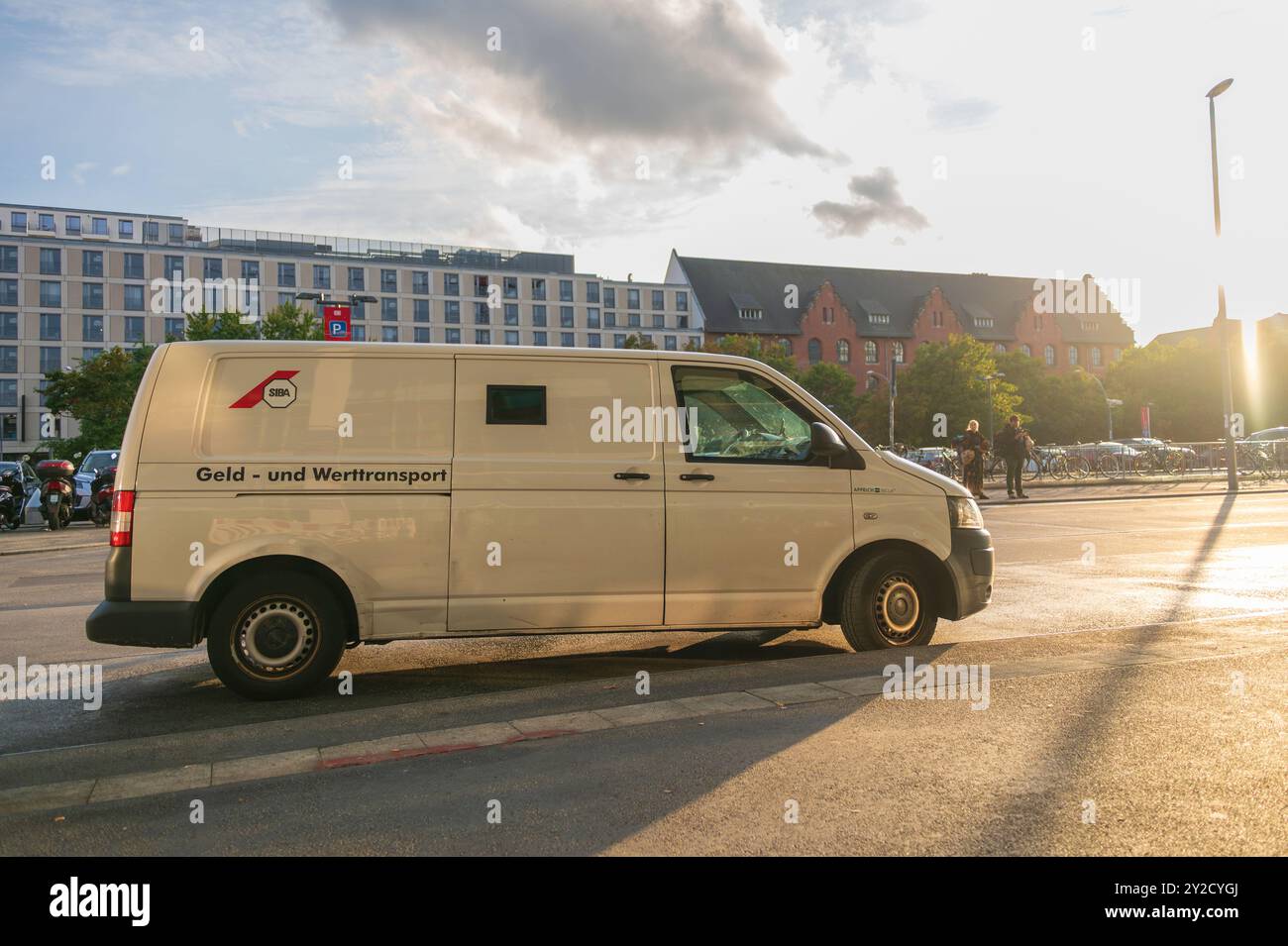 Deutschland, Berlin, 09.09.2024, ein gepanzerter Wagen der Sicherheitsfirma SIBA Stockfoto