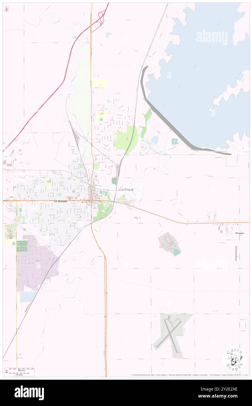 East El Dorado, Butler County, USA, Vereinigte Staaten, Kansas, n 37 49' 15'', S 96 50' 8'', Karte, Cartascapes Map, veröffentlicht 2024. Erkunden Sie Cartascapes, eine Karte, die die vielfältigen Landschaften, Kulturen und Ökosysteme der Erde enthüllt. Reisen Sie durch Zeit und Raum und entdecken Sie die Verflechtungen der Vergangenheit, Gegenwart und Zukunft unseres Planeten. Stockfoto