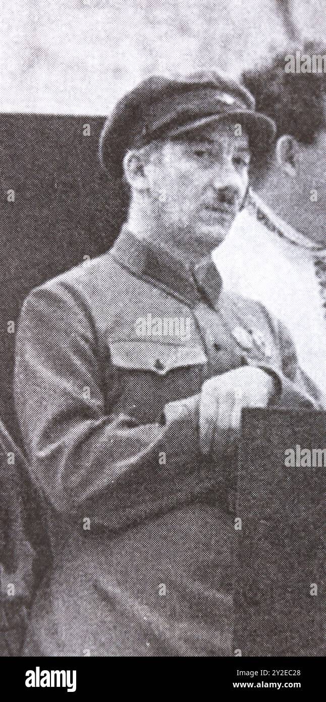 Genrikh Yagoda war ein sowjetischer Geheimpolizeibeamter, der von 1934 bis 1936 Direktor des NKWD, des Sicherheits- und Geheimdienstes der Sowjetunion, war. Stockfoto