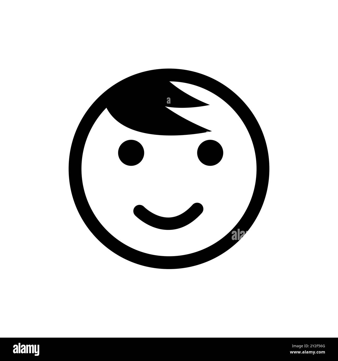 Glückliches Emoji-Symbol auf weißem Hintergrund. Smiley Emoticon Symbol modern, einfach, Vektor, Symbol für Website-Design, mobile App Stock Vektor