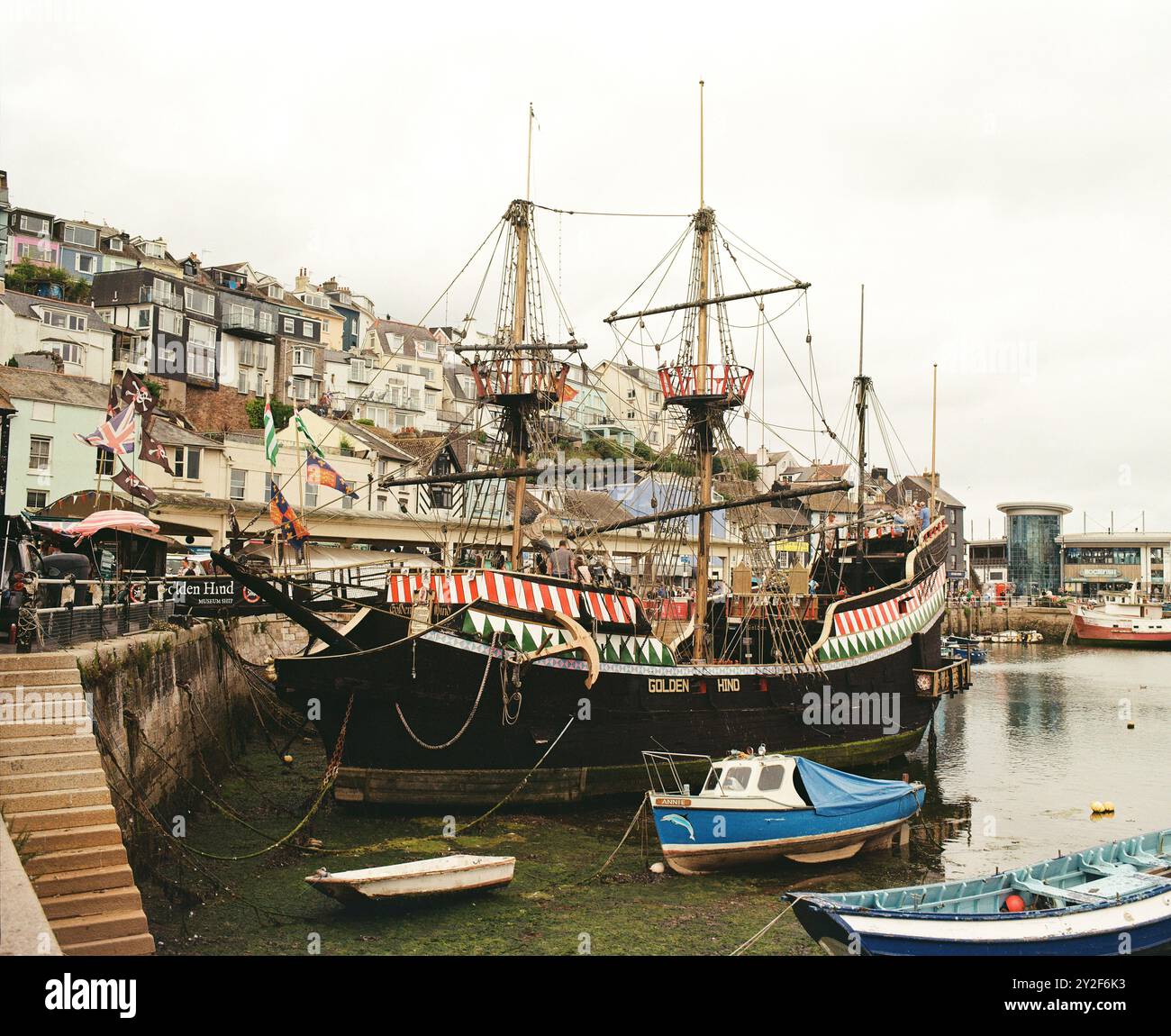 The Golden Hind, Brixham, Devon, England, Vereinigtes Königreich. Stockfoto