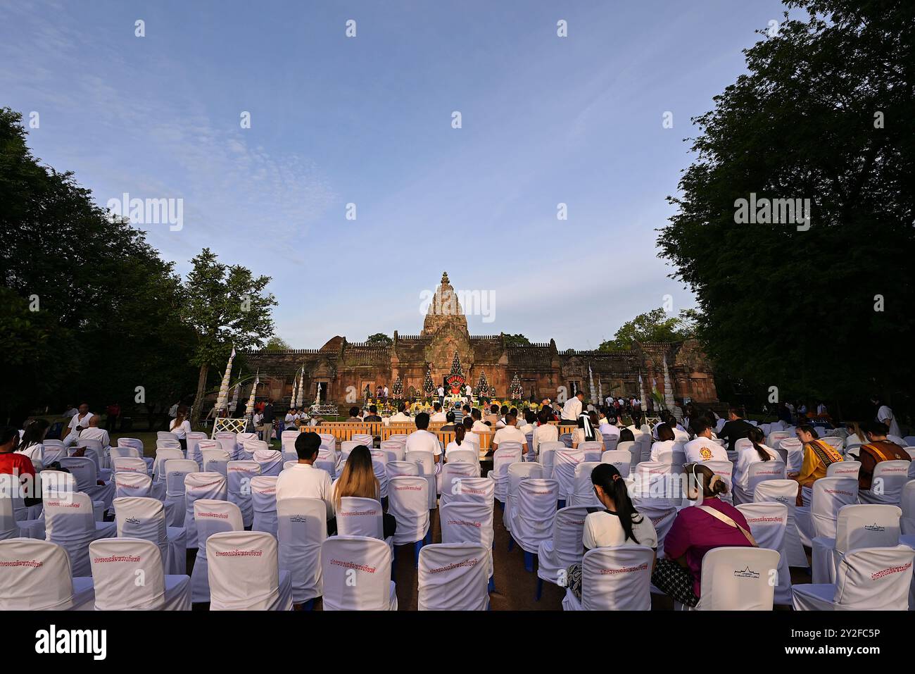 Ein großes Treffen in Prasat Phanom feierte den Beginn des Ganesh Chaturthi Festivals, um die Rückkehr von Lord Ganesha zu feiern Stockfoto