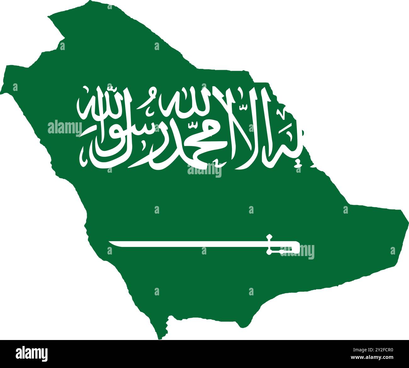 Saudi-Arabien Flagge in Karte, Saudi-Arabien Karte mit Flagge, Karte von Saudi-Arabien, Karte mit Flagge, Nationalflagge Saudi-Arabien Stock Vektor
