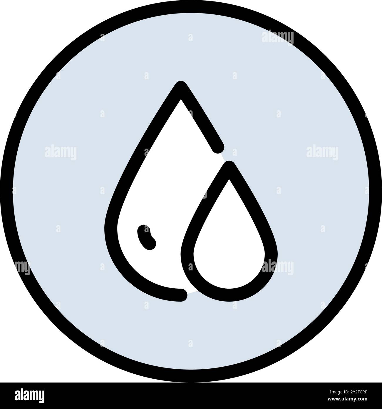 Symbol für Flüssigkeitstropfen. Logo in Wassertropfen. Einfaches Stilschild für mobiles Konzept und Webdesign. Tropfen des Wassers Vektorsymbol. Symbol, Logo-Abbildung. Stock Vektor