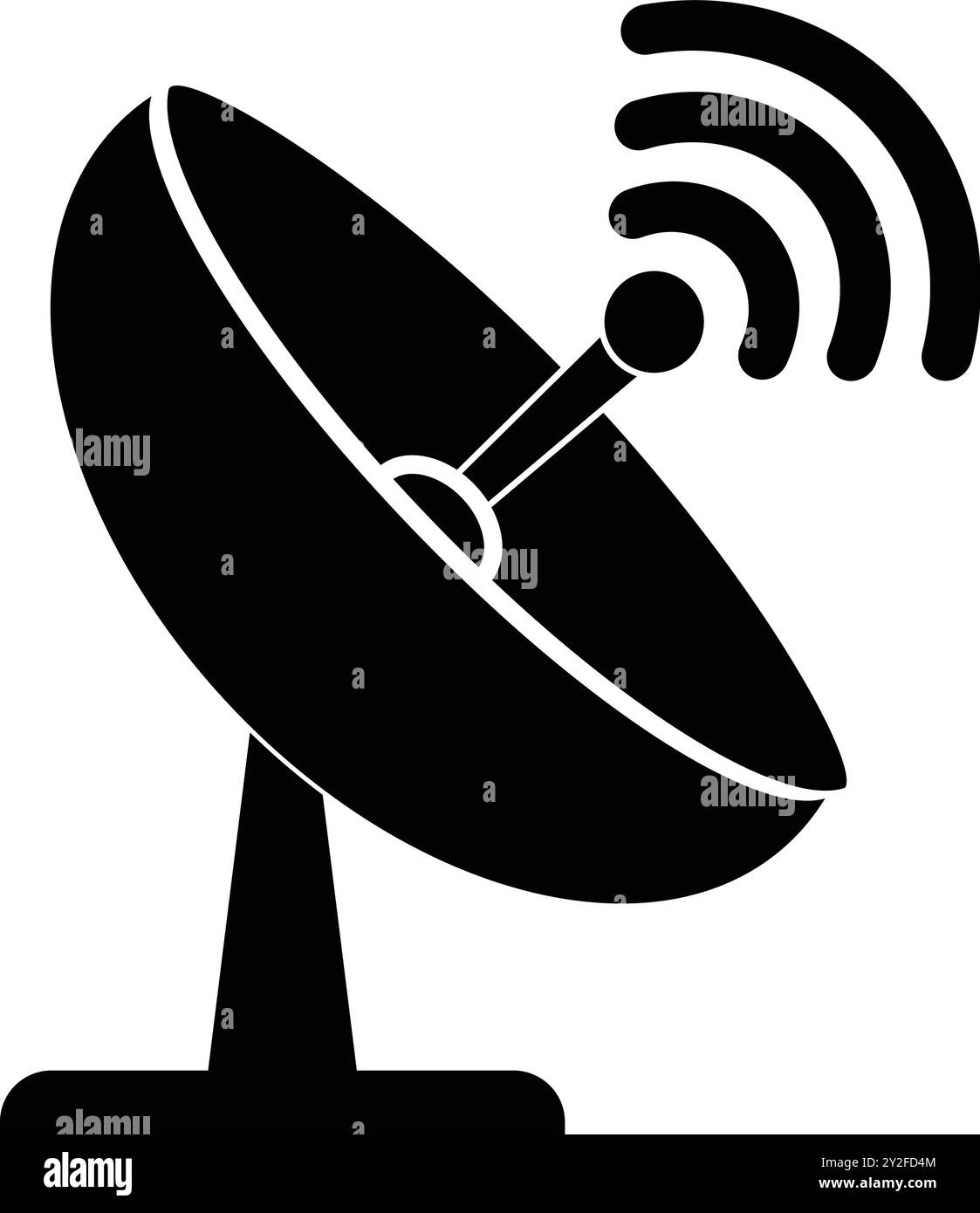 Satellitentechnologie, Dish tv Symbol, Satelliten tv Symbol, Antenne Satelliten Symbol Stock Vektor