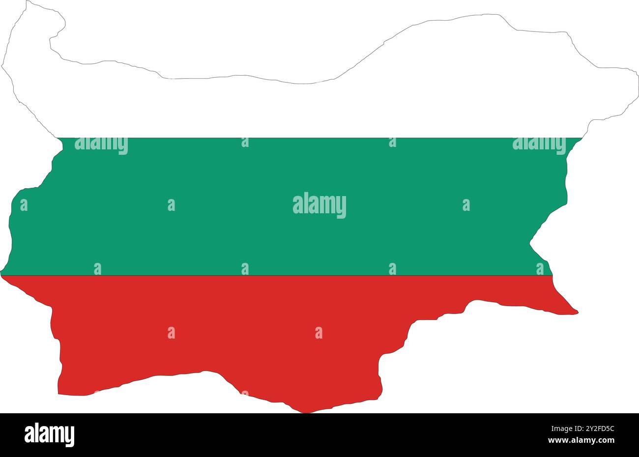 Bulgarien Flagge in Karte, Bulgarien Karte mit Flagge, Karte von Bulgarien, Karte mit Flagge, Nationalflagge Bulgarien Stock Vektor
