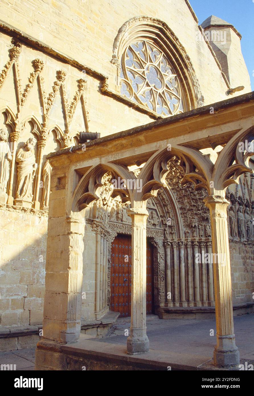 Kirche Santa Maria la Real. Olite, Navarra, Spanien. Stockfoto