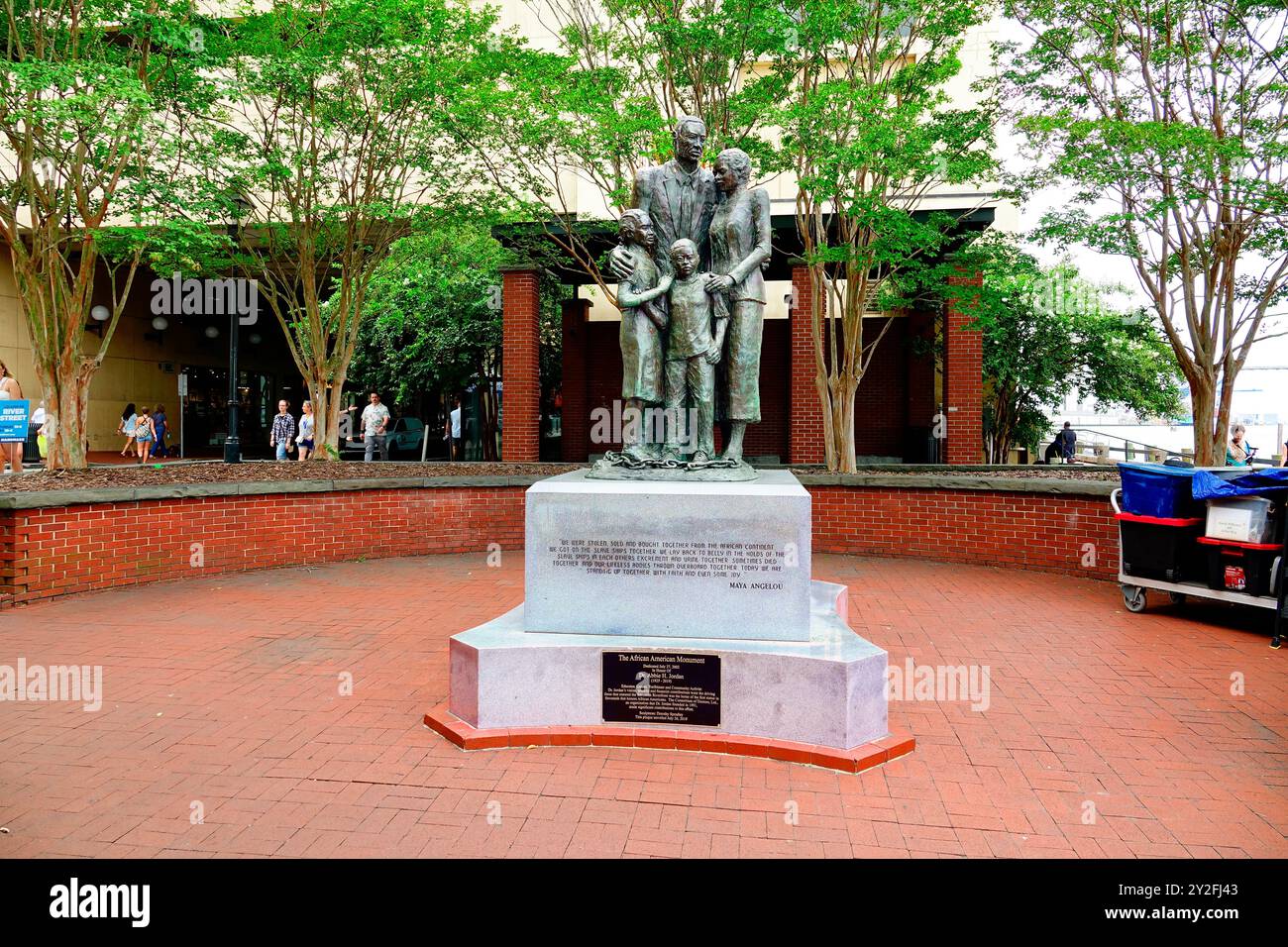 Das afroamerikanische Monument am Flussufer im historischen Savannah, Georgia. Erstellt Am 28. August 2024 Stockfoto