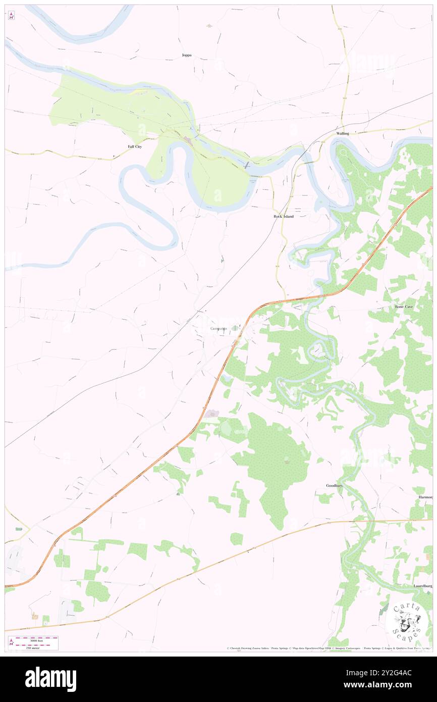 Kampagne, Warren County, USA, USA, Tennessee, n 35 46' 15'', S 85 37' 42'', Karte, Cartascapes Map, veröffentlicht 2024. Erkunden Sie Cartascapes, eine Karte, die die vielfältigen Landschaften, Kulturen und Ökosysteme der Erde enthüllt. Reisen Sie durch Zeit und Raum und entdecken Sie die Verflechtungen der Vergangenheit, Gegenwart und Zukunft unseres Planeten. Stockfoto