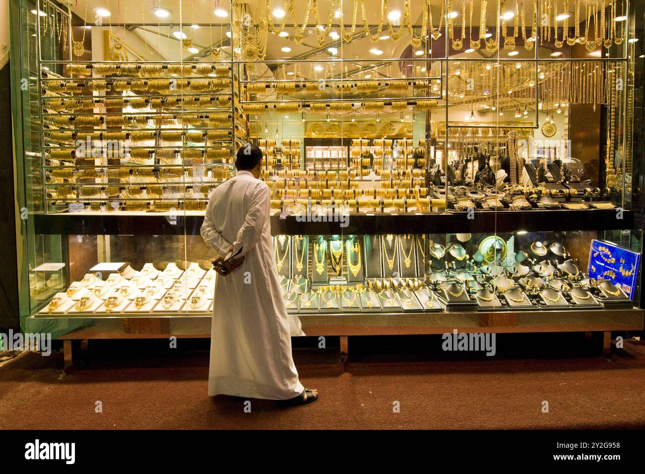 Goldener Souk. Deira. (Dubai - Vereinigte Arabische Emirate) Stockfoto