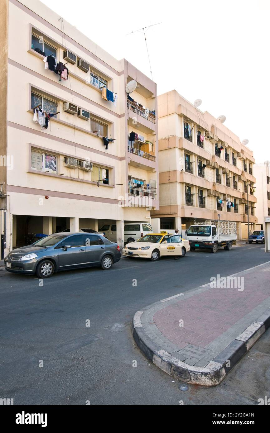 Beliebtes Viertel in der Gegend von Deira (Dubai - Vereinigte Arabische Emirate) Stockfoto