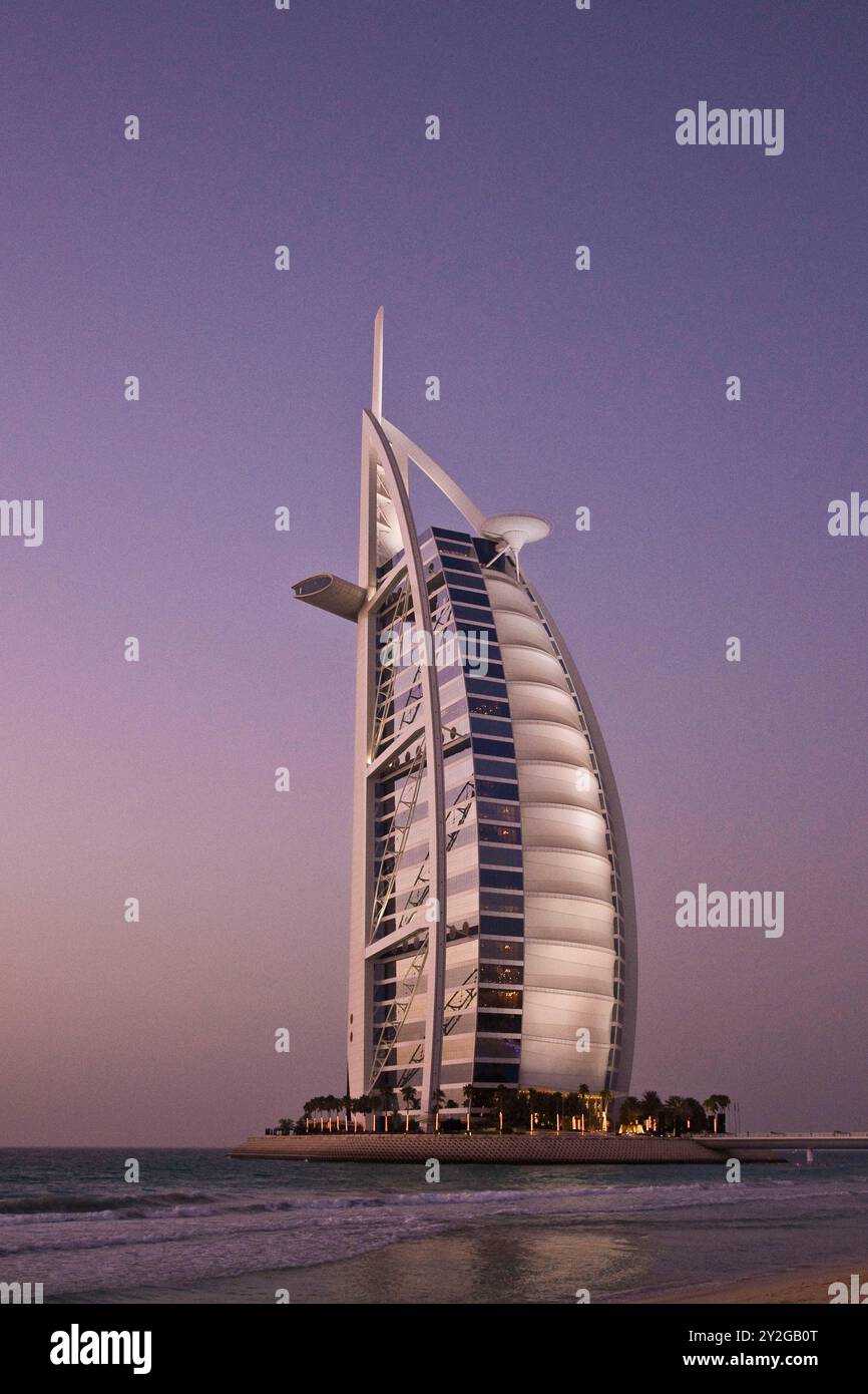 Burj al-Arab. Das exklusive 7-Sterne-Hotel (Dubai - Vereinigte Arabische Emirate) Stockfoto