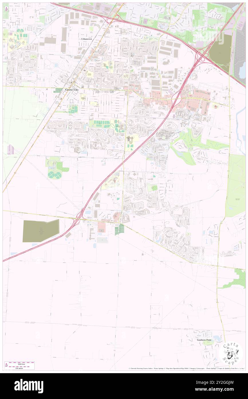 Grove City Country Club, Franklin County, USA, USA, Ohio, n 39 51' 2'', S 83 4' 16'', Karte, Cartascapes Map, veröffentlicht 2024. Erkunden Sie Cartascapes, eine Karte, die die vielfältigen Landschaften, Kulturen und Ökosysteme der Erde enthüllt. Reisen Sie durch Zeit und Raum und entdecken Sie die Verflechtungen der Vergangenheit, Gegenwart und Zukunft unseres Planeten. Stockfoto