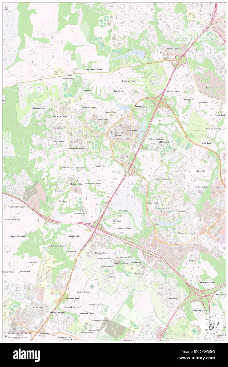 Sebring, Howard County, USA, USA, Maryland, n 39 12' 4''', S 76 51' 58'', Karte, Karte, Kartenausgabe 2024. Erkunden Sie Cartascapes, eine Karte, die die vielfältigen Landschaften, Kulturen und Ökosysteme der Erde enthüllt. Reisen Sie durch Zeit und Raum und entdecken Sie die Verflechtungen der Vergangenheit, Gegenwart und Zukunft unseres Planeten. Stockfoto