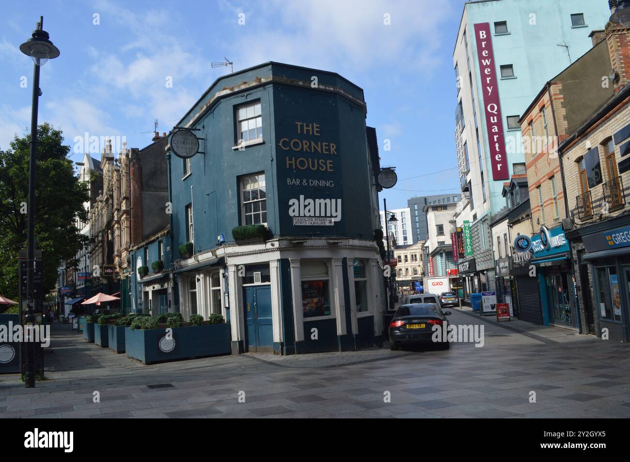 Das Corner House Pub in der Caroline Street. Cardiff, Wales, Vereinigtes Königreich. Juli 2024. Stockfoto