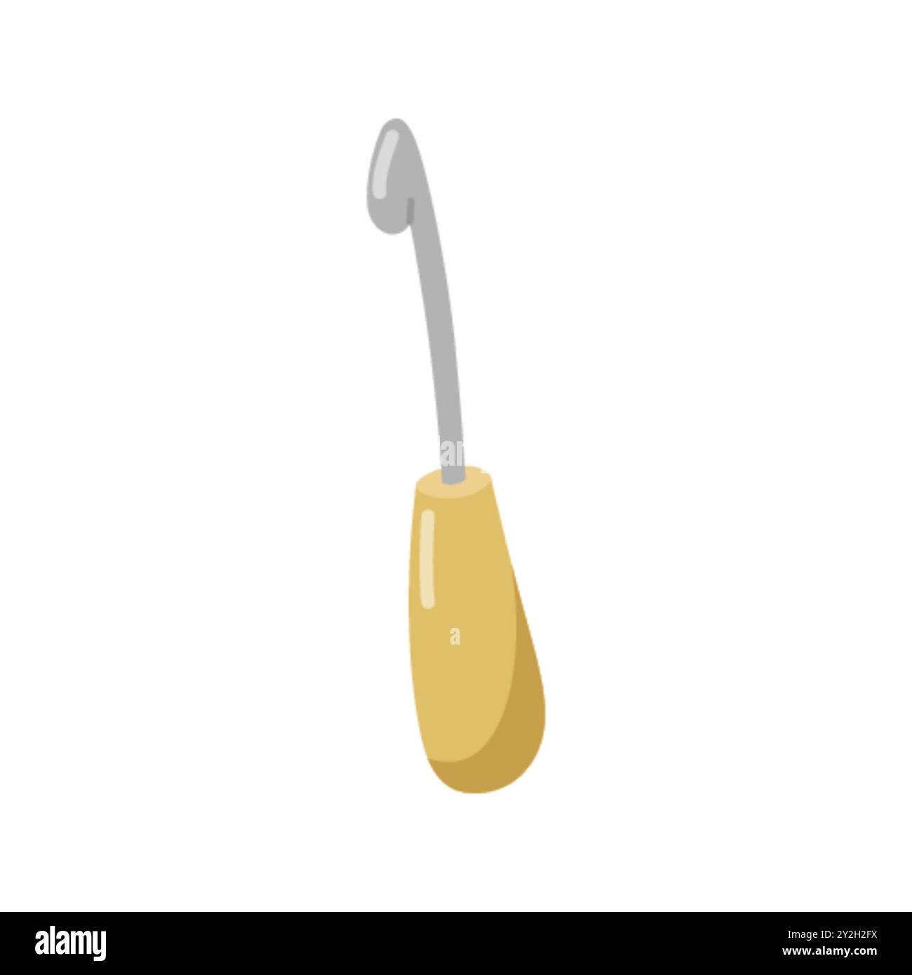 Vektorillustration der Häkelnadel auf weißem Hintergrund Stock Vektor