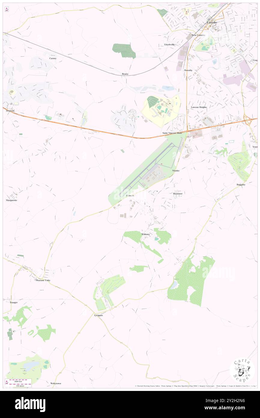 Palmers, Westmoreland County, USA, USA, Pennsylvania, n 40 15' 54'', S 79 24' 59'', Karte, Cartascapes Map, veröffentlicht 2024. Erkunden Sie Cartascapes, eine Karte, die die vielfältigen Landschaften, Kulturen und Ökosysteme der Erde enthüllt. Reisen Sie durch Zeit und Raum und entdecken Sie die Verflechtungen der Vergangenheit, Gegenwart und Zukunft unseres Planeten. Stockfoto