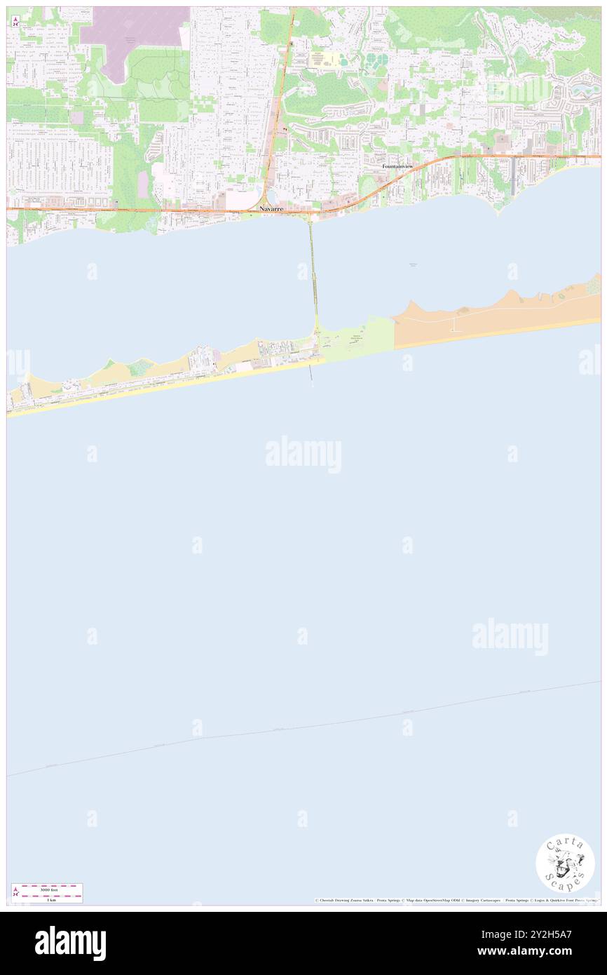 Navarre Beach, , USA, Vereinigte Staaten, , n 30 21' 57'', S 86 51' 52'', Karte, Cartascapes Map, veröffentlicht 2024. Erkunden Sie Cartascapes, eine Karte, die die vielfältigen Landschaften, Kulturen und Ökosysteme der Erde enthüllt. Reisen Sie durch Zeit und Raum und entdecken Sie die Verflechtungen der Vergangenheit, Gegenwart und Zukunft unseres Planeten. Stockfoto