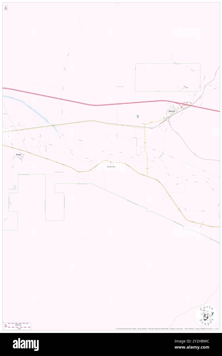 Angostura, Doña Ana County, USA, Vereinigte Staaten, New Mexico, n 32 39' 7''', S 107 5' 35'', Karte, Karte, Kartenausgabe 2024. Erkunden Sie Cartascapes, eine Karte, die die vielfältigen Landschaften, Kulturen und Ökosysteme der Erde enthüllt. Reisen Sie durch Zeit und Raum und entdecken Sie die Verflechtungen der Vergangenheit, Gegenwart und Zukunft unseres Planeten. Stockfoto