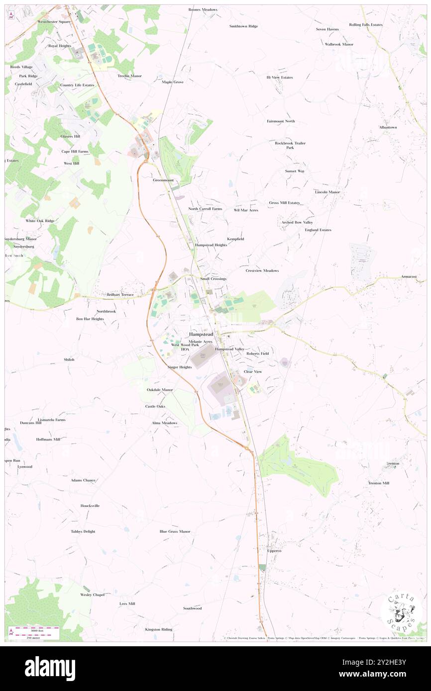 Hampstead, Carroll County, USA, USA, Maryland, n 39 36' 17'', S 76 50' 59'', Karte, Cartascapes Map, veröffentlicht 2024. Erkunden Sie Cartascapes, eine Karte, die die vielfältigen Landschaften, Kulturen und Ökosysteme der Erde enthüllt. Reisen Sie durch Zeit und Raum und entdecken Sie die Verflechtungen der Vergangenheit, Gegenwart und Zukunft unseres Planeten. Stockfoto