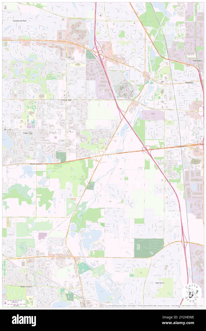 Sherman Corners, Lake County, USA, USA, Illinois, n 42 20' 37'', S 87 56' 42'', Karte, Cartascapes Map, veröffentlicht 2024. Erkunden Sie Cartascapes, eine Karte, die die vielfältigen Landschaften, Kulturen und Ökosysteme der Erde enthüllt. Reisen Sie durch Zeit und Raum und entdecken Sie die Verflechtungen der Vergangenheit, Gegenwart und Zukunft unseres Planeten. Stockfoto