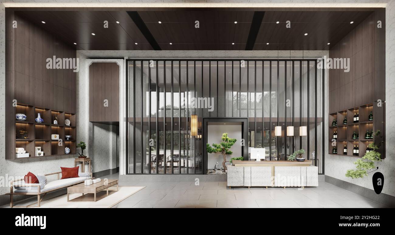 3D-Render von Arbeitsbereich Stockfoto