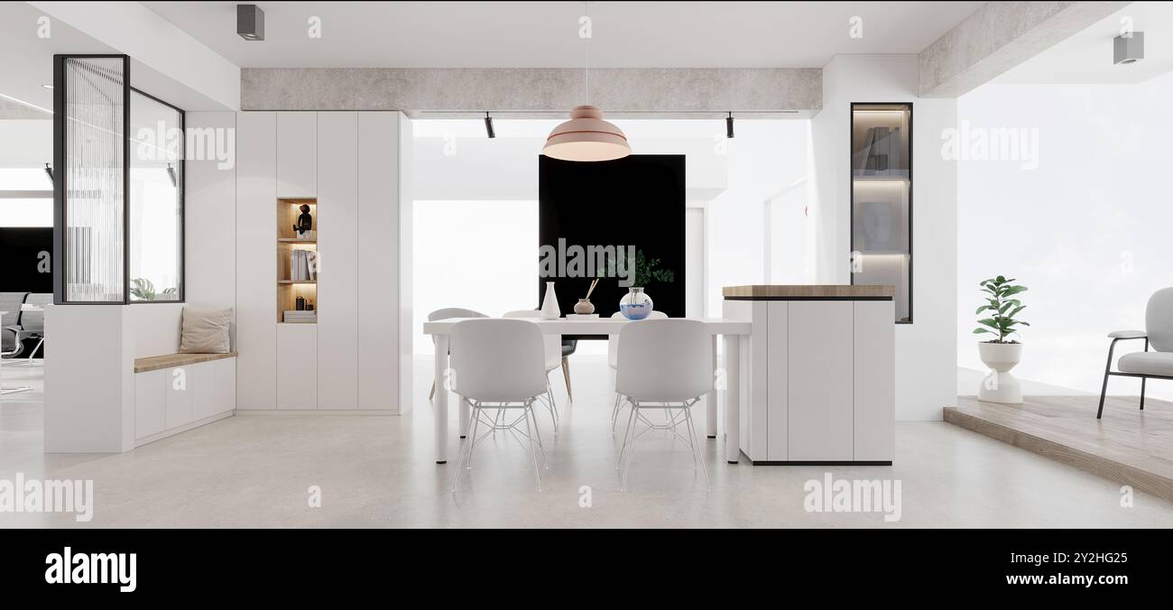 3D-Render von Arbeitsbereich Stockfoto