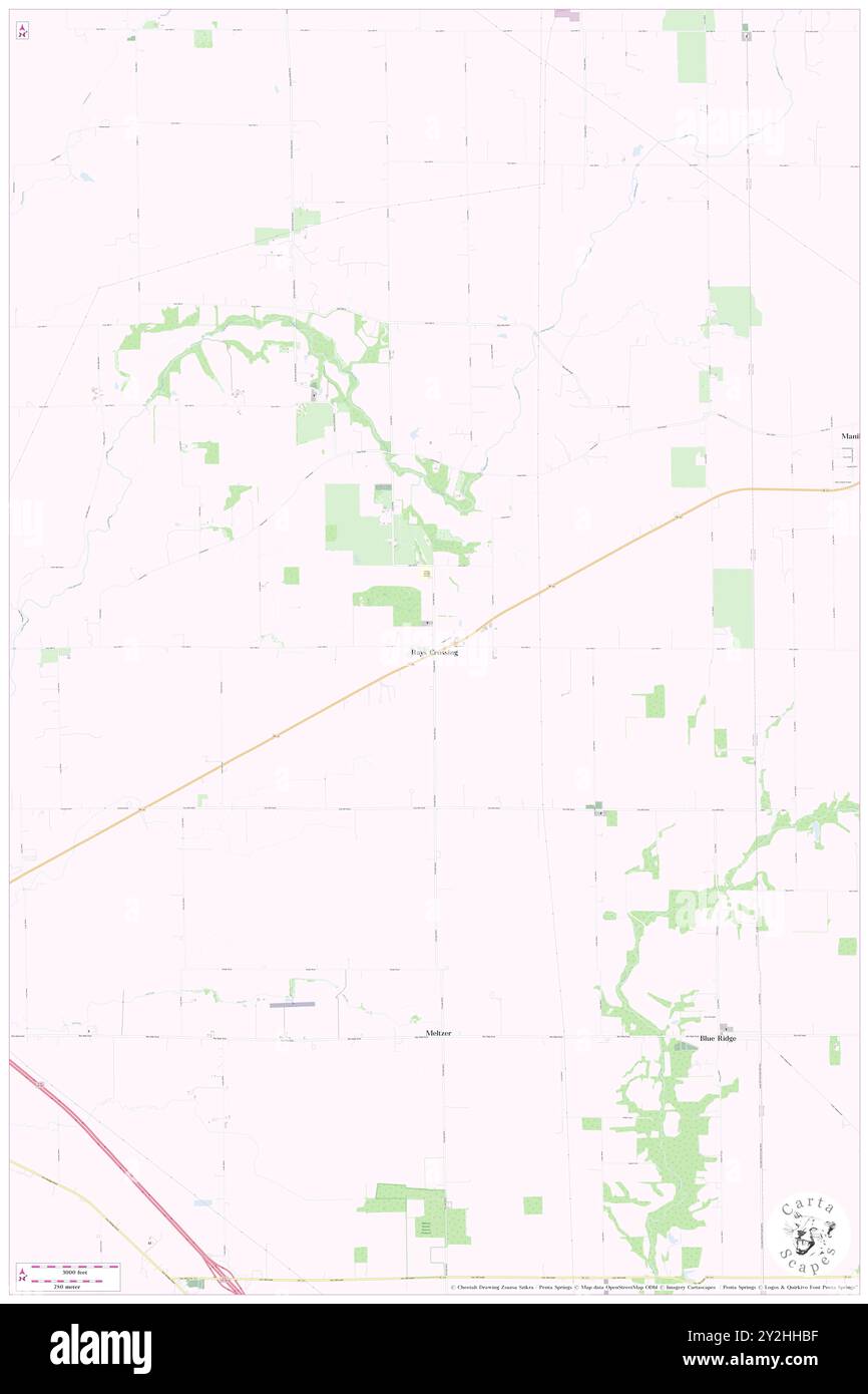 Rays Crossing, Shelby County, USA, USA, Indiana, n 39 33' 16'', S 85 40' 8'', Karte, Cartascapes Map, veröffentlicht 2024. Erkunden Sie Cartascapes, eine Karte, die die vielfältigen Landschaften, Kulturen und Ökosysteme der Erde enthüllt. Reisen Sie durch Zeit und Raum und entdecken Sie die Verflechtungen der Vergangenheit, Gegenwart und Zukunft unseres Planeten. Stockfoto