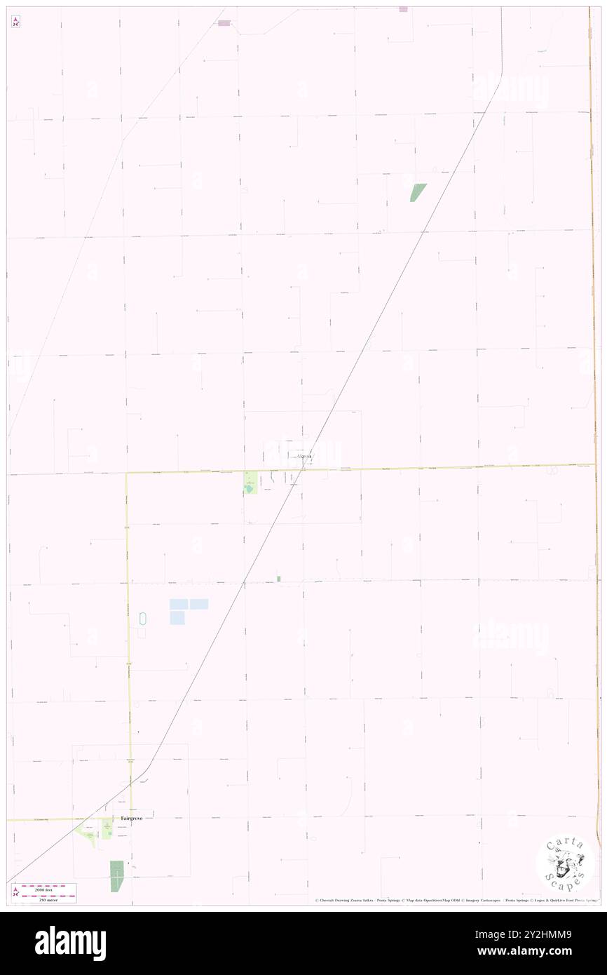 Akron, Tuscola County, USA, USA, Michigan, n 43 34' 5''', S 83 30' 50'', Karte, Cartascapes Map, veröffentlicht 2024. Erkunden Sie Cartascapes, eine Karte, die die vielfältigen Landschaften, Kulturen und Ökosysteme der Erde enthüllt. Reisen Sie durch Zeit und Raum und entdecken Sie die Verflechtungen der Vergangenheit, Gegenwart und Zukunft unseres Planeten. Stockfoto