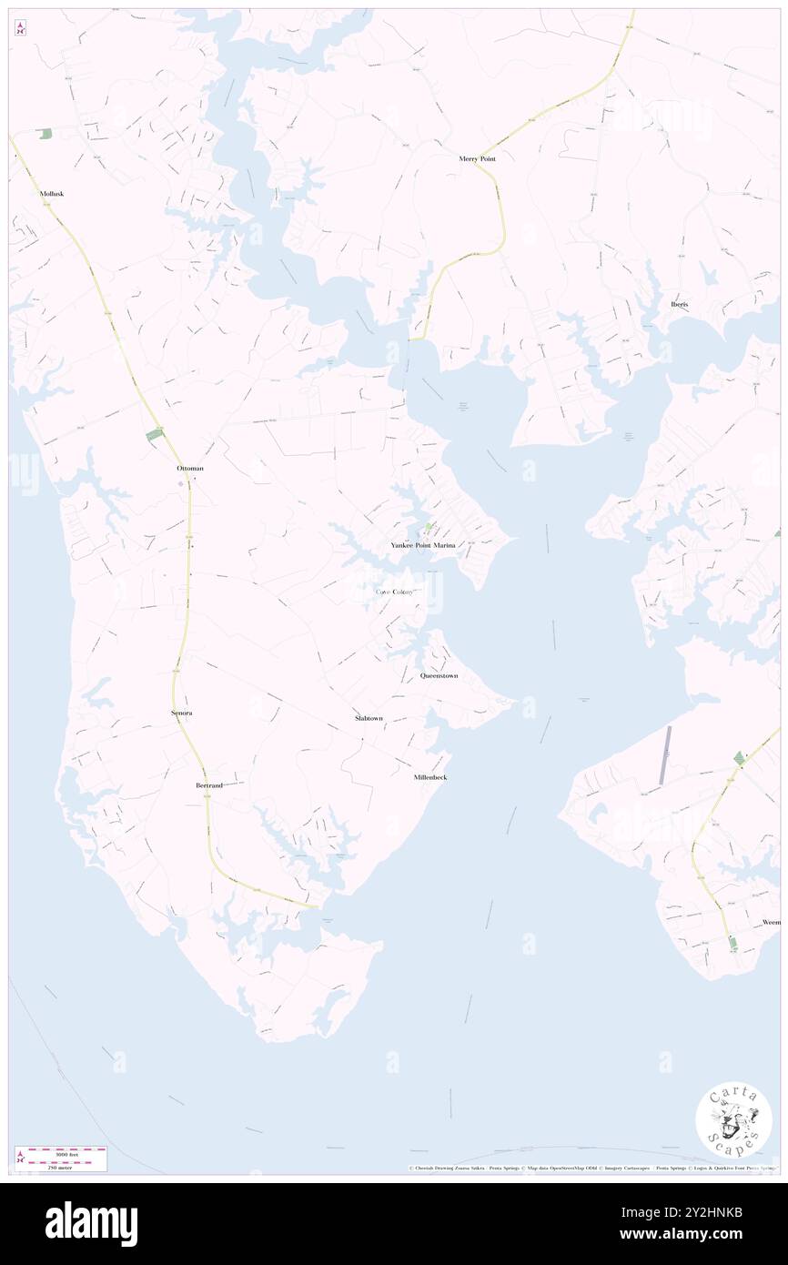 Cove Colony, Lancaster County, USA, USA, Virginia, n 37 41' 20'', S 76 29' 35'', Karte, Cartascapes Map, veröffentlicht 2024. Erkunden Sie Cartascapes, eine Karte, die die vielfältigen Landschaften, Kulturen und Ökosysteme der Erde enthüllt. Reisen Sie durch Zeit und Raum und entdecken Sie die Verflechtungen der Vergangenheit, Gegenwart und Zukunft unseres Planeten. Stockfoto