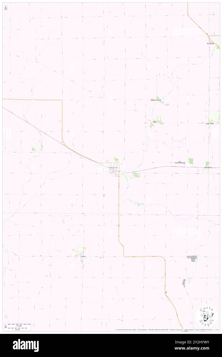 Milledgeville, Carroll County, USA, USA, Illinois, n 41 57' 48''', S 89 46' 28'', Karte, Cartascapes Map, veröffentlicht 2024. Erkunden Sie Cartascapes, eine Karte, die die vielfältigen Landschaften, Kulturen und Ökosysteme der Erde enthüllt. Reisen Sie durch Zeit und Raum und entdecken Sie die Verflechtungen der Vergangenheit, Gegenwart und Zukunft unseres Planeten. Stockfoto