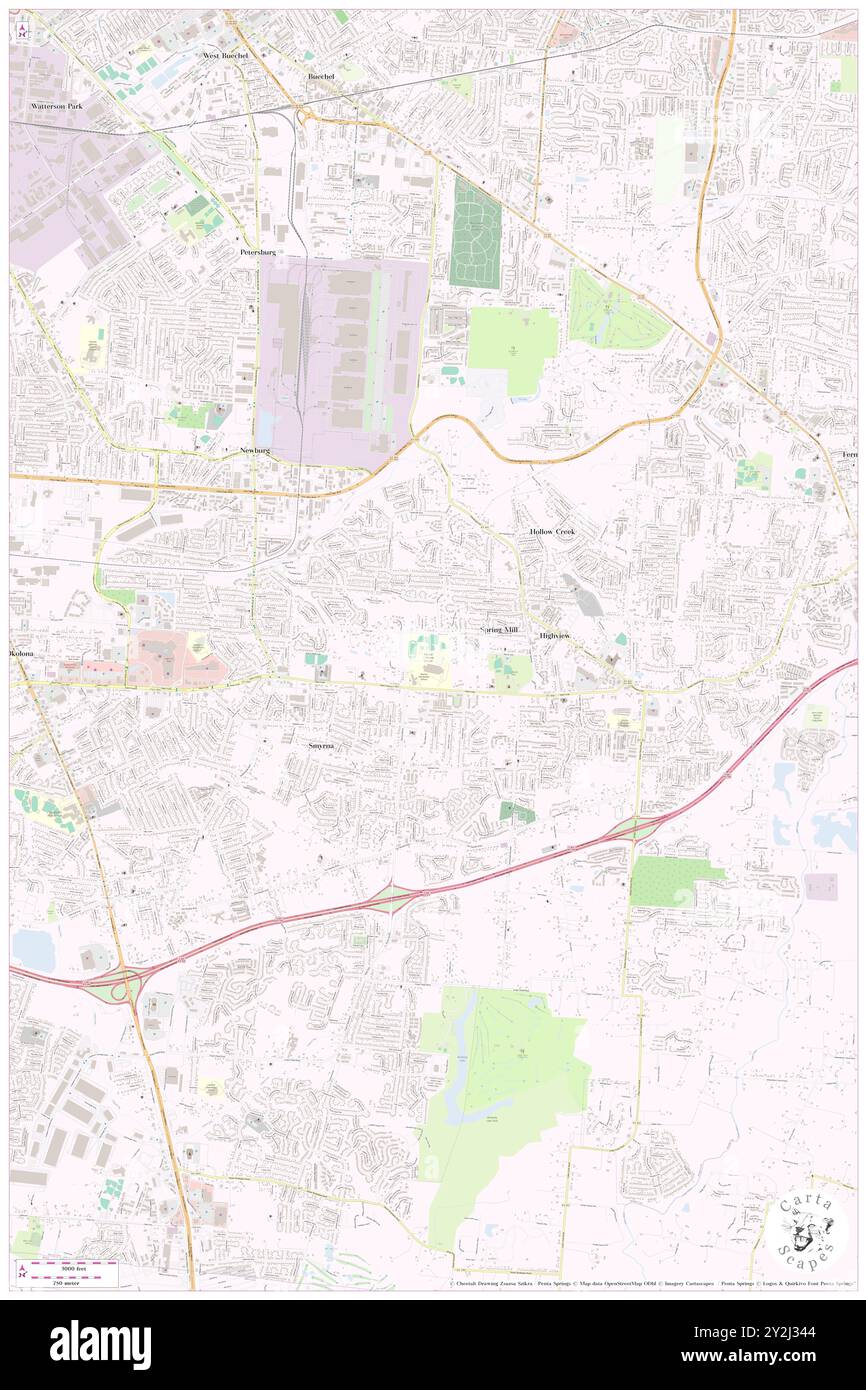 Highview Census Designated Place (historisch), Jefferson County, USA, USA, Kentucky, n 38 8' 29'', S 85 38' 18'', Karte, Cartascapes Map, veröffentlicht 2024. Erkunden Sie Cartascapes, eine Karte, die die vielfältigen Landschaften, Kulturen und Ökosysteme der Erde enthüllt. Reisen Sie durch Zeit und Raum und entdecken Sie die Verflechtungen der Vergangenheit, Gegenwart und Zukunft unseres Planeten. Stockfoto