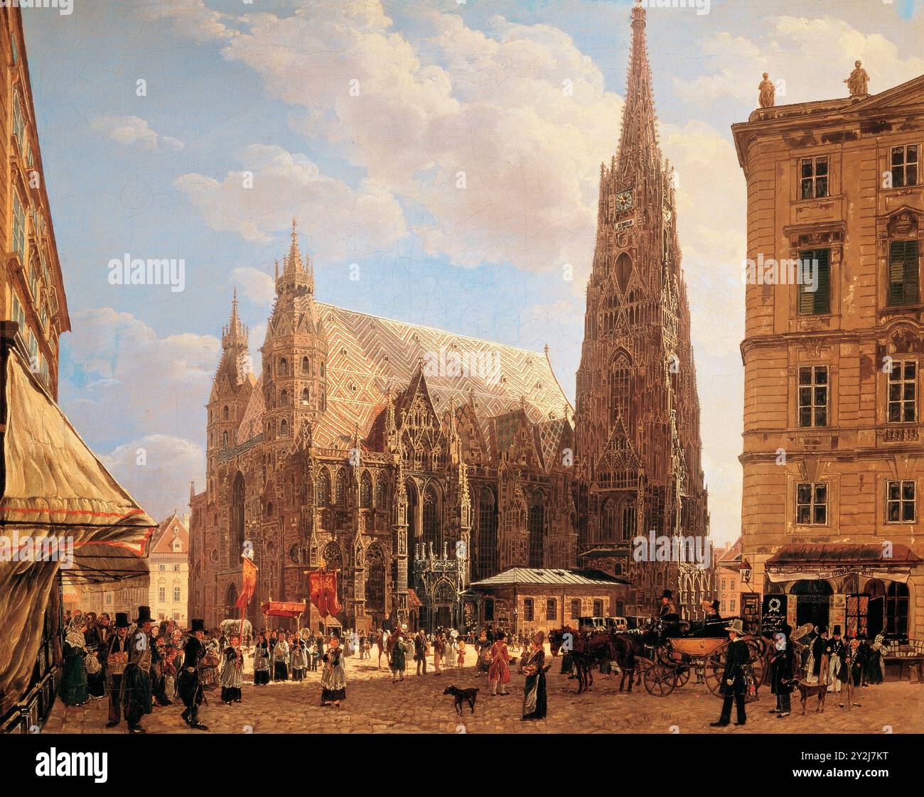 Stephansdom in Wien (Version 1832) - Rudolf von Alt Stockfoto