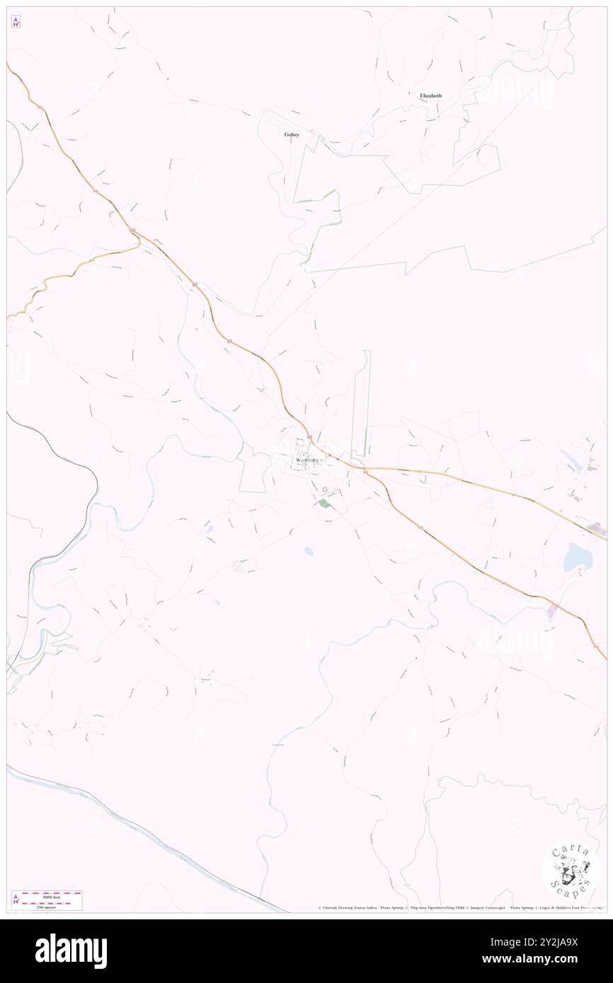 Wartburg, Morgan County, USA, USA, Tennessee, n 36 6' 17'', S 84 35' 49'', Karte, Cartascapes Map, veröffentlicht 2024. Erkunden Sie Cartascapes, eine Karte, die die vielfältigen Landschaften, Kulturen und Ökosysteme der Erde enthüllt. Reisen Sie durch Zeit und Raum und entdecken Sie die Verflechtungen der Vergangenheit, Gegenwart und Zukunft unseres Planeten. Stockfoto