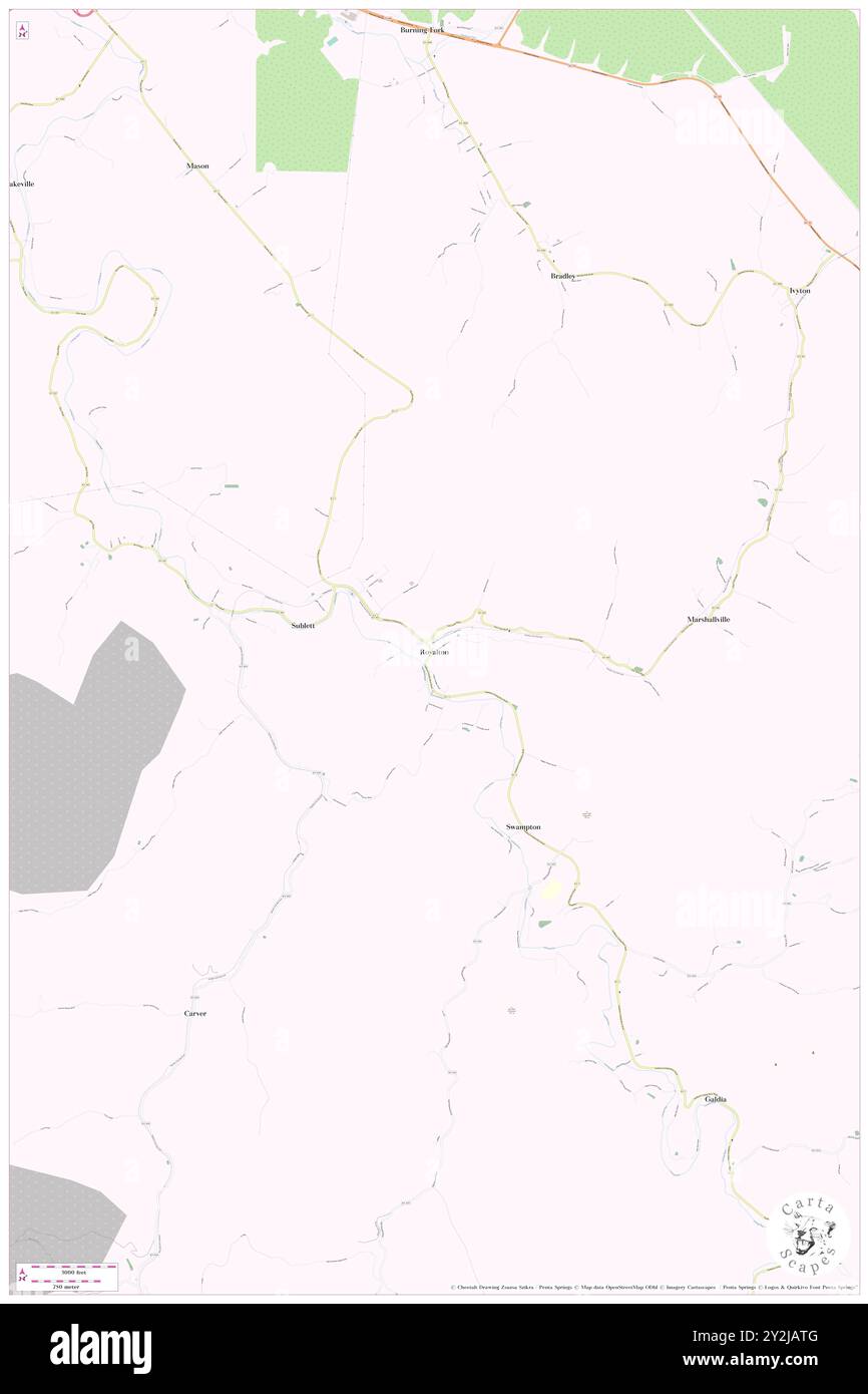 Royalton, Magoffin County, USA, USA, Kentucky, n 37 40' 30''', S 83 1' 18'', Karte, Karte, Kartenausgabe 2024. Erkunden Sie Cartascapes, eine Karte, die die vielfältigen Landschaften, Kulturen und Ökosysteme der Erde enthüllt. Reisen Sie durch Zeit und Raum und entdecken Sie die Verflechtungen der Vergangenheit, Gegenwart und Zukunft unseres Planeten. Stockfoto