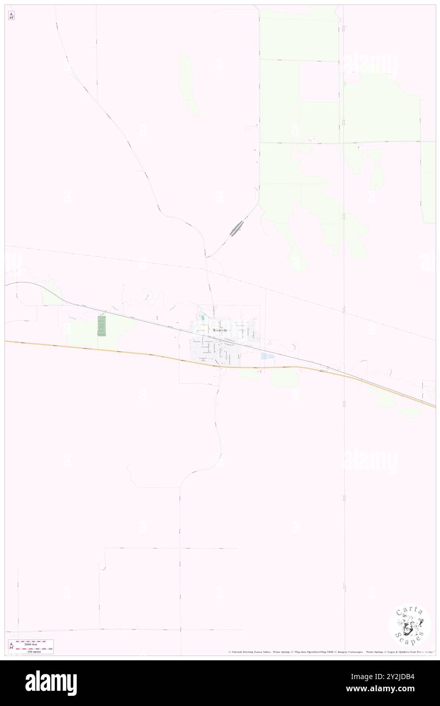 Wauneta, Chase County, USA, USA, Nebraska, n 40 25' 5''', S 101 22' 16''', Karte, Cartascapes Map, veröffentlicht 2024. Erkunden Sie Cartascapes, eine Karte, die die vielfältigen Landschaften, Kulturen und Ökosysteme der Erde enthüllt. Reisen Sie durch Zeit und Raum und entdecken Sie die Verflechtungen der Vergangenheit, Gegenwart und Zukunft unseres Planeten. Stockfoto