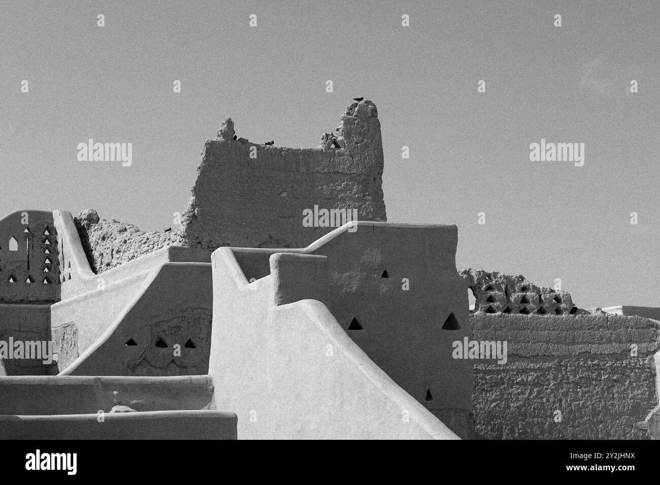 Riad Saudi Arabien 11. März 2023: Al Diriyah alte Hauptstadt. Diriyah Ruinen - saudische Kultur. Nationalfeiertag Stockfoto