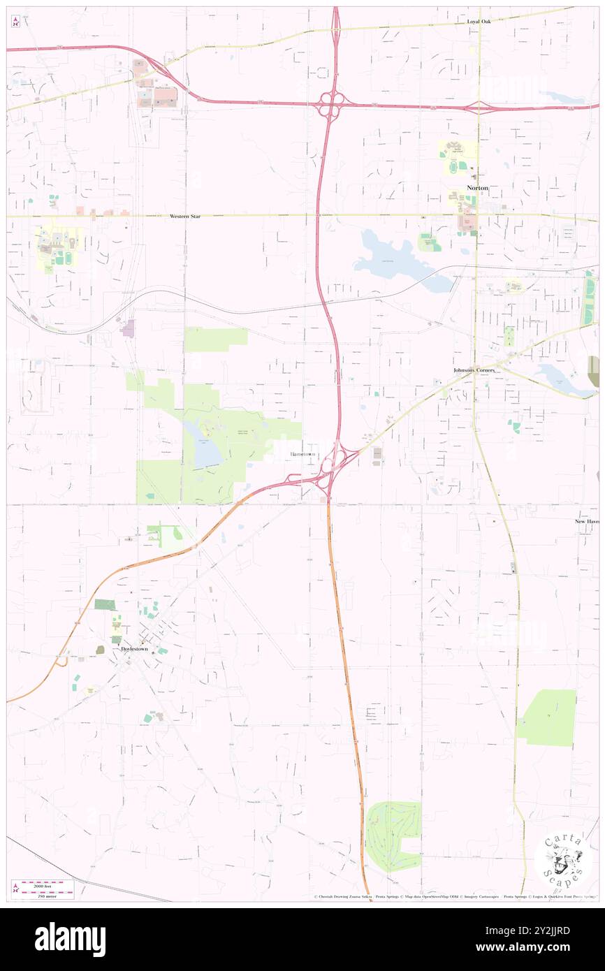 Hametown, Summit County, USA, USA, Ohio, n 40 59' 42''', S 81 40' 4'', Karte, Cartascapes Map, veröffentlicht 2024. Erkunden Sie Cartascapes, eine Karte, die die vielfältigen Landschaften, Kulturen und Ökosysteme der Erde enthüllt. Reisen Sie durch Zeit und Raum und entdecken Sie die Verflechtungen der Vergangenheit, Gegenwart und Zukunft unseres Planeten. Stockfoto