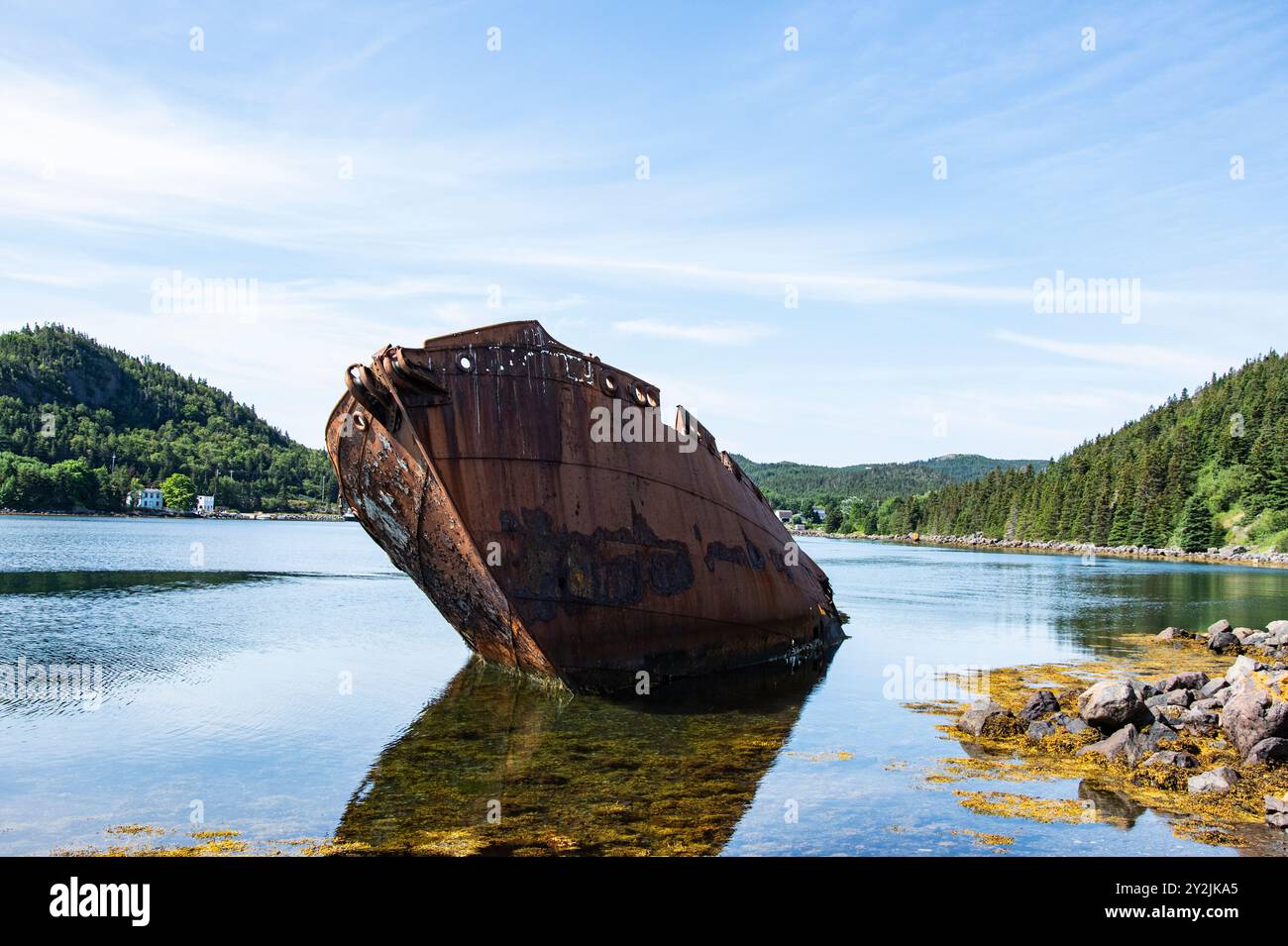 Schiffswrack der SS Charcot in Conception Harbour, Neufundland & Labrador, Kanada Stockfoto