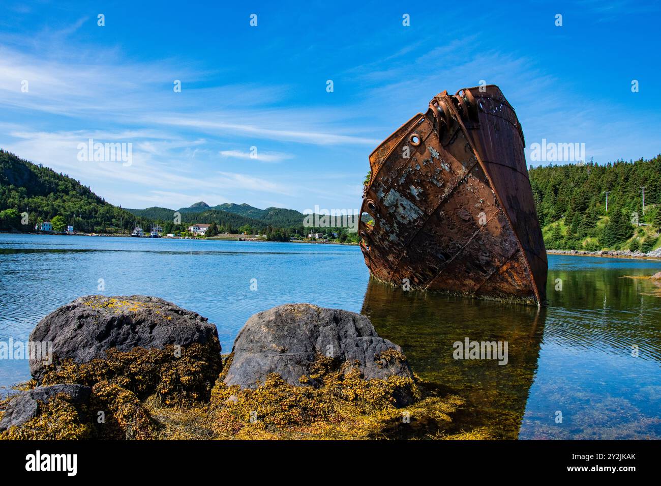 Schiffswrack der SS Charcot in Conception Harbour, Neufundland & Labrador, Kanada Stockfoto