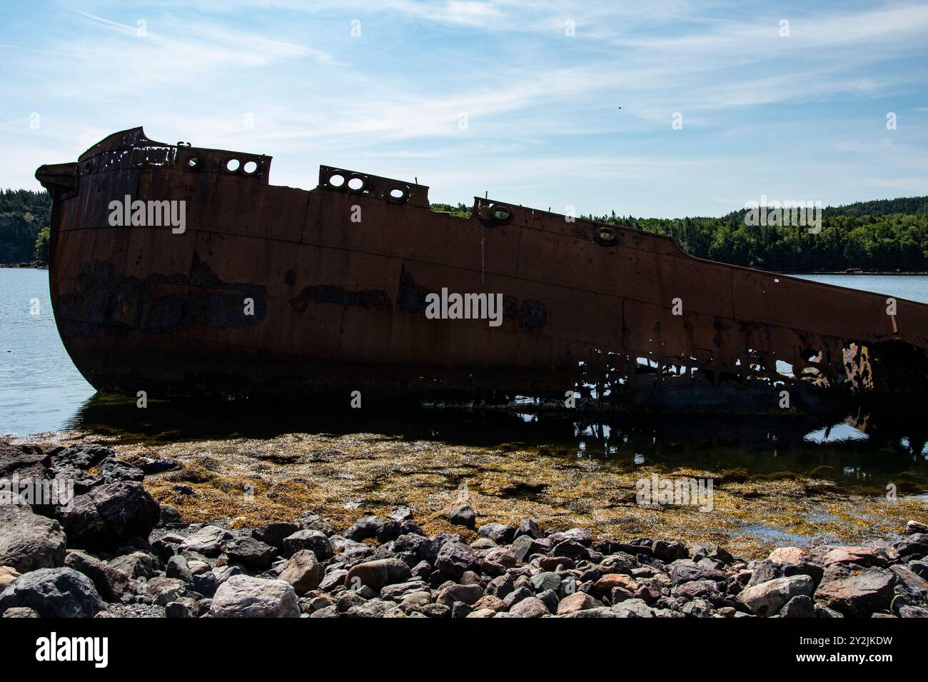 Schiffswrack der SS Charcot in Conception Harbour, Neufundland & Labrador, Kanada Stockfoto
