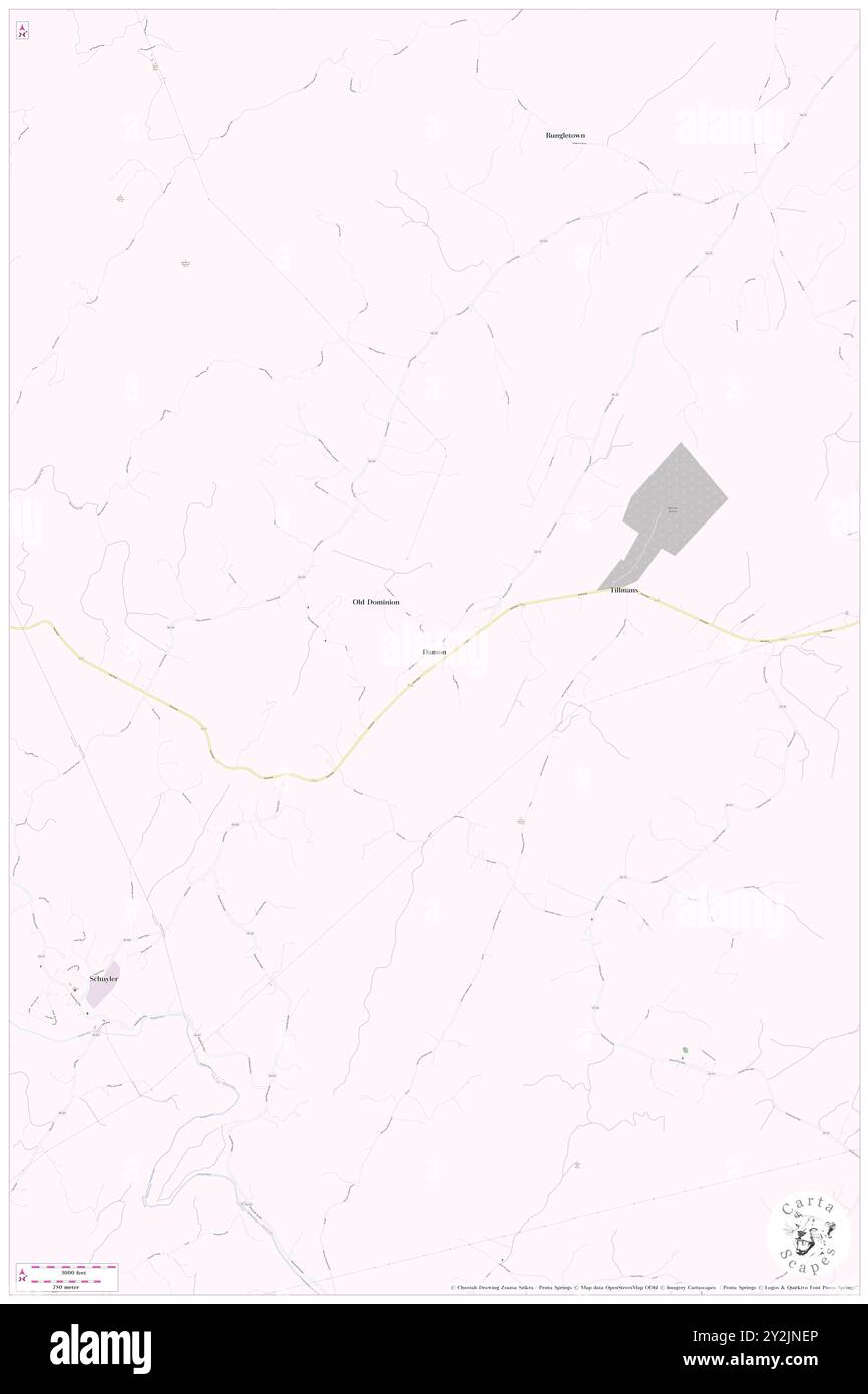 Damon, Albemarle County, USA, USA, Virginia, n 37 49' 22'', S 78 39' 33'', Karte, Cartascapes Map, veröffentlicht 2024. Erkunden Sie Cartascapes, eine Karte, die die vielfältigen Landschaften, Kulturen und Ökosysteme der Erde enthüllt. Reisen Sie durch Zeit und Raum und entdecken Sie die Verflechtungen der Vergangenheit, Gegenwart und Zukunft unseres Planeten. Stockfoto